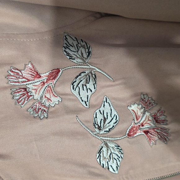 Odyn Embroidered Bomber Jacket Full Zipper Side Pockets Size 1X - Picture 2 of 4